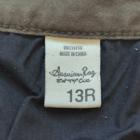 American Rag Cie Skinny Ankle Pants Junior 13R Black Olive Pockets - Picture 3 of 15